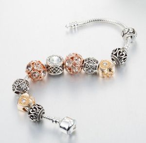 Großhandel - Kristallkugel-Perlenarmband, luxuriöser Designer-Schmuck, versilbert mit Originalverpackung für DIY-Perlen-Anhänger-Armband4606609
