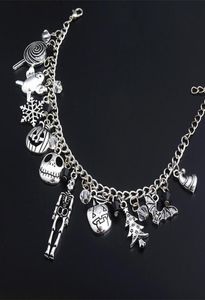 Link Chain The Nightmare Before Christmas Bracelet Jack Skellington Snowflakes Pumpkin Skull Charms Bangle Bracelets Halloween Je3046985