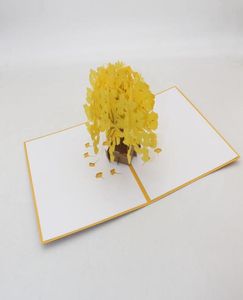 Handgjorda 3D Tree gratulationskort Inbjudan Tack Vykort för födelsedags julfestfestleverans3188287