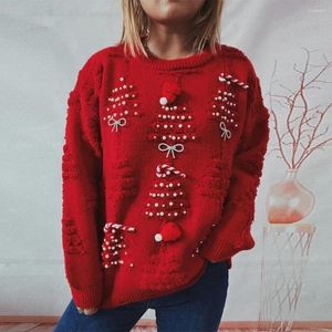 Suéteres femininos 2024 camisola de natal para mulheres inverno senhoras elegante em torno do pescoço camisolas pullovers roupas femininas