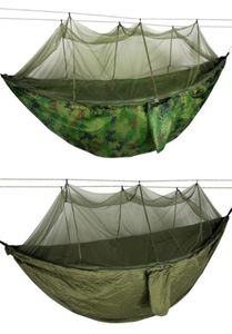 Camp Furniture Portable Outdoor Camping Tent Hammock With Mosquito Net Canopy Parachute Hanging Bed Hunting Nylon Sleeping Swing H6533313