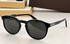 Oval solglasögon 0834 Black Smoke Men Designer Solglasögon Shades Sunnies Gafas de Sol UV400 Eyewear With Box