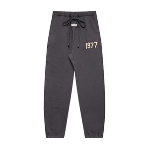 ESS Designer EssentialPants 최고 품질의 남성용 바지 스웨트 팬트 까마귀 바지 1977 남자 여자 느슨한 회색 따뜻한 바지 두꺼운면 바지 큰 크기 크기 XL 2XL 3XL