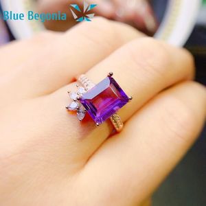 Natural Brazilian Amethyst Ring 925 Sterling Silver Fine Jewelry for Women Anniversary Gift3823011