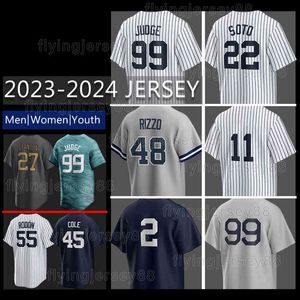 99 Aaron Judge Baseballtrikot 22 Juan Soto Anthony Volpe Rizzo Giancarlo Stanton Torres Jasson Dominguez Gerrit Cole Derek Jeter Yankees Alex Verdugo Trent Grisham