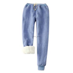 Calças femininas capris calças masculinas inverno pele de cordeiro cashmere calças esportivas masculinas casuais engrossar calças quentes harem calças forradas lã outono sweatpantsl231211