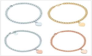 100 925 prata esterlina tag amor original clássico em forma de coração rosegold grânulo pulseira feminina jóias personalidade255b8187959