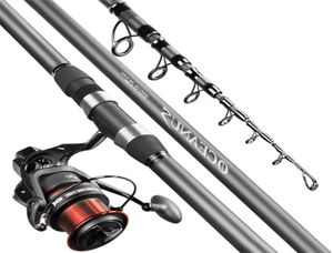 24m54m High Carbon Fiber Telescopic Fishing Rod and Reel Combo Set Carp Super Hard Rock Long Throwing Sea Pole Spinning 2202241687780