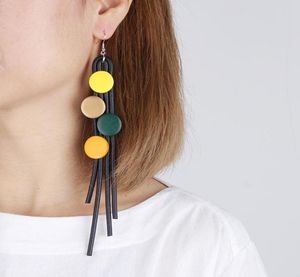 Dangle Shandelier Ydydbz Tassel Wood Drop Earrings Women Vintage Rubber Rope Long Jewelry Boho EarアクセサリーフェスティバルギフトFE8026332