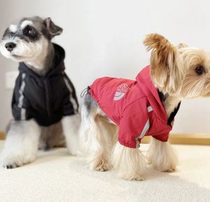 Soft Quente Designer Cães Jaqueta Com Capuz Designer Cão Vestuário Cachorrinho Rosto Suéter Pet Casaco De Inverno Jaqueta Roupas De Tempo Frio Para Bulldog Francês