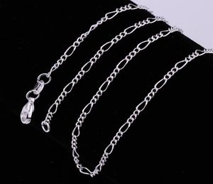 S Fine 925 Sterling Silver Necklace 2mm 1630Quot Classic Curb Chain Link Italy Man Woman Necklace 15PCSLOT4962595