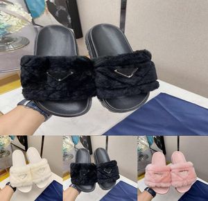 Women Winter Wool Slipper Designers Paris Plush Slippers Fudyth Wudit Simple Pink Sandals Designer Style Fashion Leisure Womens Flat Bottom Home Shoes 35-41