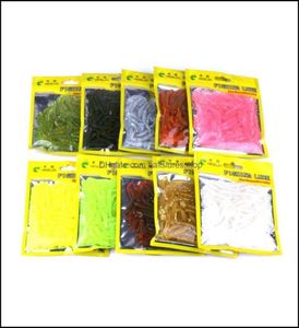 Hengjia Artificial Soft Fishing Lure 50 peças Uma bolsa para o Japão tackle tackle grub worm espiral