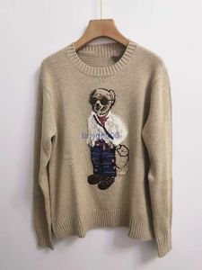23 Suéter feminino designer de marca de moda original Laurens outono inverno novo unissex algodão pesado indústria desenho animado urso redondo pescoço faculdade redução de idade do vento