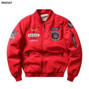 Herren Daunenparkas Bomberjacke Ma1 Air Force Pilot Lässige Ankunft Militärstil Männer Dickes Fleece Samtmantel Winter Männlich Grün Blau Khaki 231213