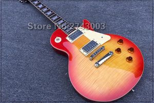 Custom Shop 1959 R9 Cereja Sunburs Chama Maple Top Standard Guitarra Elétrica Corpo em Mogno Frete Grátis Guitarra