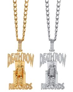 necklaces deathrow records prisoner Necklace Zircon Pendant hip hop9537618