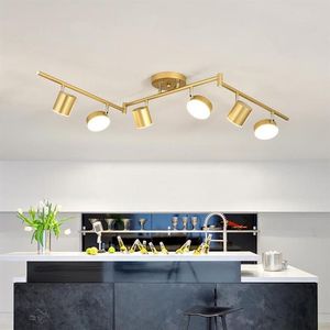 Ceiling Lights Modern Golden Lamp Restaurant Table Creative Personality Living Room Flush Mount Light Led Fixture189c