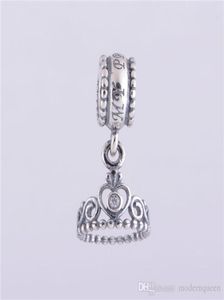 5 pcslot Princess tiara charms pendant authentic 925 sterling silver fits for style bracelet H9ale7013698