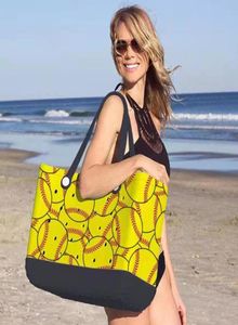 Wodoodporna kobieta Eva Tote Duże torby do przechowywania torby na zakupy w torbie zmywalne na plażę silikonowa torba torebka ekologiczna galaretka candy dama ręka 6283913