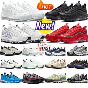 Rinnande skor män kvinnor trippel svart vit aurora grön strand satan Jesus uppfödde metalliska OG-tränare utomhus tränare Sneakers 36-45