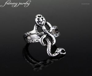 Nagini Slytherin Ring Horcrux Voldemort Todesser Ringe Vintage Silberner Dark Mark Ring für Damen und Herren1245t1547653