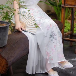 Этническая одежда, элитная сезонная весна-лето, юбка из искусственного шелка с вышивкой в китайском стиле, Aline Allmatch Hanfu, женский SXXL 231212