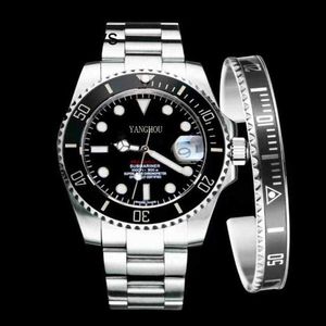 Relógio de movimento preto/azul/verde automático 116610 luxo 40mm dail relógios moldura cerâmica relógios de aço inoxidável