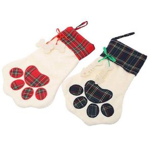 Christmas Decorations New Selling Sherpa Paw Stocking Dog And Cat 2 Colors Stock Christmas Gift Bags Decoration Drop Delivery Home Gar Otv7W