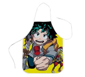 Cloocl Cartoon Anime Kitchen Apron 3D Printed My Hero Academia Midoriya Izuku PolyesterウエストベーキングエプロンエプロンホームクリーニングTo6315036