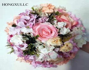 Artificial Flower Ball Rose Hortangea Iron Flower Stand Simulation Rose Wreath Silk Flowers Wedding Decorative Road Leading Flower2004258