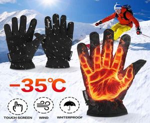 Guanti da sci Guanti termici in pile impermeabili Snowboard Motoslitta Uomo Donna Inverno Per Sonwboarding Sport e intrattenimento4784586