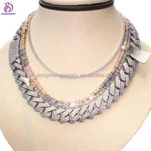 Cheap Personalized Wholesale Price Stainless Steel Moissanite Cuban Chain