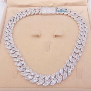 Buss Down Pass Diamond Tester 18mm Big Guy Heavier Iced Out Vvs Baguette Moissanite Diamond Miami Cuban Link Chain