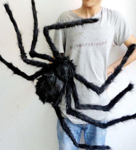 Cadılar Bayramı Parti Dekorasyonu Büyük Siyah Örümcek Permed Ev Pervane Kapalı Açık Dev 3 Boyut 30cm50cm70cm3334722
