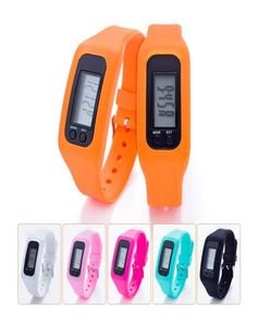 Pedômetro Digital LED Smart Multi Watch Silicone Run Passo a passeio a distância Counter relógio Pulseira eletrônica colorida pedo4917484