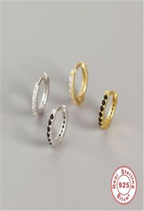 Roxi małe kolczyki obręcze wypełnione złotem przezroczystą sześcienną cyrkonską dla kobiet biżuteria 100 925 srebrne kolczyki1480439
