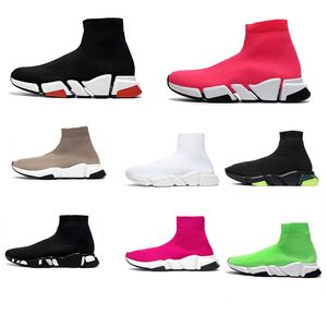 Sock designer sapatos femininos sola grossa primavera e outono botas curtas homens sapatos placa-forma tênis malha tênis meias botas jogging andando 36-45