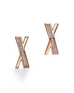 Alla moda del nuovo progettista luce di lusso donne orecchini in oro rosa orecchini cuciti a forma di X orecchini per le signore G2205078296909
