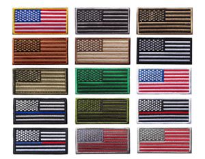 American Flag USA High Quality Black Tactical Brodery Army Badge Hook Loop Armband 3D Stick On Jacket Ryggsäck Klistermärken9177862