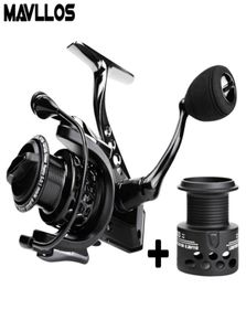 Mavllos Saltwater Carp Spinning Fishing Reel 15BB Ratio 551 10007000 Model 2 Spools Metal Body Sea Boat Jigging Fishing Reel7514088