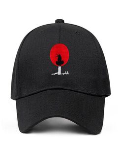 Uchiha itachi baba şapkası% 100 pamuk anime Japon Uchiha Sasuke Logo Nakış Beyzbol Kapakları Snapback Hat9926185