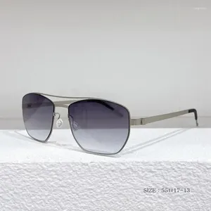 Sunglasses Double Bridge Classic Fashion Women's Anti Reflective Retro Square Metal Glasses Men's Driving