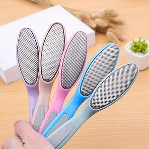 1pc Stainless Steel Double Head Foot Rubbing Board Foot Care Tool Dead Skin Removal File Feet Stone Cleaning Footplate Grinder Files For Feet Calluses Peel Remover