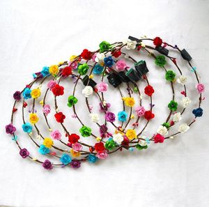 Błyskawiczne opaski do włosów LED Świeci Flower Crown Pasmaks Lekkie impreza Rave Forbor Hair Garland Luminous Dekoracyjne wieniec1796536