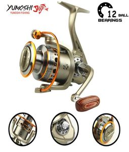 Yumoshi 20007000 12BB 551フィーダーフィッシャーリールメタルスピニングリールコイ釣りリールCarretilha de Pesca Moulinet C181106018411998