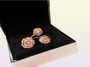 CH Ring Camellia En İyi Lüks Elmas 18k Altın Kadın Klasik Stil Marka Tasarım Resmi Reprodüksiyonlar Band83237015928338