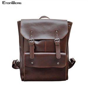 Kolejne biuro biurowe laptop plecak mężczyźni multifunkcyjny szkolne torby szkolne projektant pu skórzane backbag dla kobiet turystyczny