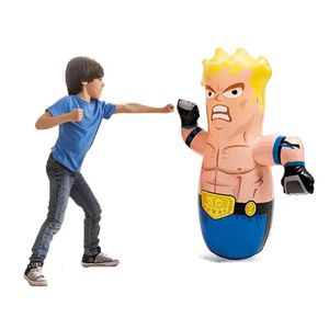 LED Rave Toy Parent Child Sport Toys Kids Tumbler Boxing Bag قابلة للنفخ.