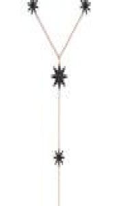 Anlände Sparking Star Charm Y Form Long Lariat Link Chain Halsband för sexiga kvinnor Guldfärg Fashion Wedding Jewelry Gifts 201218515784